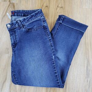 💛Elle Blue Cuffed Cropped Capri Jeans Size 10